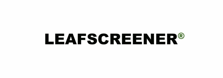 LEAFSCREENER label black white 768x271